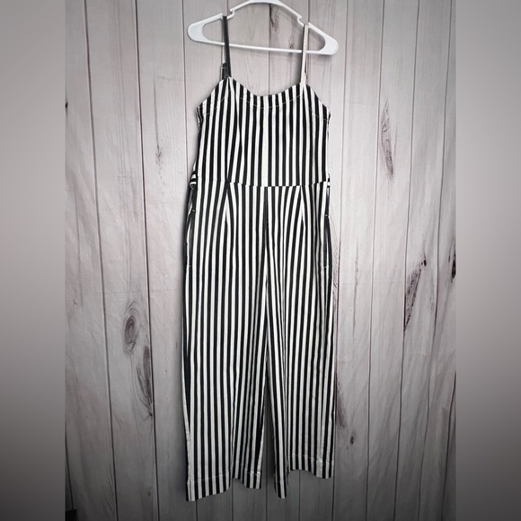RACHEL Rachel Roy Pants - Black and White Striped Jumpsuit Rachel Roy size 6